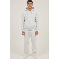 AARHON Men's Mens Essential Hoodie & Jogger Tracksuit Set in Light Grey | Size: Large