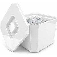 Chabrias Ltd 6 Litre White Octagonal Insulated Ice Bucket with Lid & Drainage Liner | Size: 6000ml