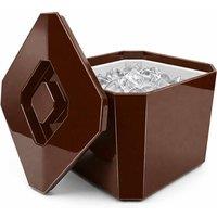 Chabrias Ltd 6 Litre Brown Octagonal Insulated Ice Bucket with Lid & Drainage Liner | Size: 6000ml