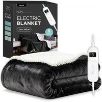 DMD Collective Electric Blanket Throw, 9 Heat & Timer Settings, 120 x 160cm in Black | Size: 120 cm x 150 cm