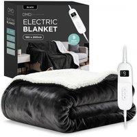 DMD Collective Electric Blanket Throw, 9 Heat & Timer Settings, 180 x 200cm in Black | Size: 180 cm x 200 cm