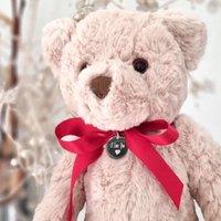 Aye Do Gifts I Love You Teddy Bear & Engraved Charm in Beige