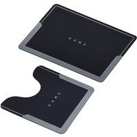 NESTLUNE Black 2 Piece Super Absorbent Bathroom Mat