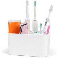 NESTLUNE Electric Toothbrush Holder Bathroom Caddy Storage Organizer box in White