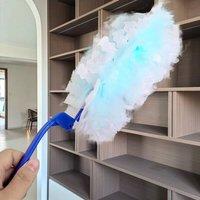 NESTLUNE 40PCS Fluffy Duster Refills Flash Dust Magnet Duster in Blue | Size: 100 cm x 15 cm