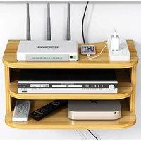 SPETLEK Floating Wall Mount Media Shelf in Natural
