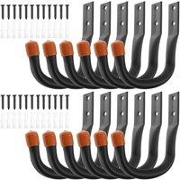 SPETLEK 12 Packs Garage Storage Hooks in Black