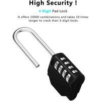 SPETLEK 4 Digit Combination Padlock in Black