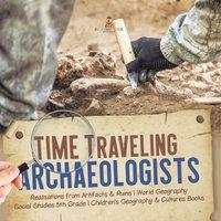 Baby Professor Time Traveling Archaeologists Realizations from Artifacts Ruins in White