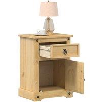 Berkfield Home Bedside Cabinet Corona 45x35x64 cm Solid Wood Pine in Brown | Size: 45 x 35 x 64 cm