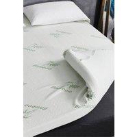 Ezysleep Super Soft Bamboo Memory Foam Mattress Topper 1 Inch in White | Size: King