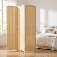 STILVORA 4 Panel Folding Room Divider Screen 180 cm in Natural