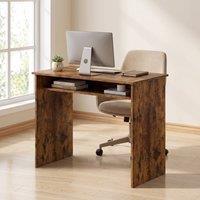 STILVORA Desk with Shelf, 80 kg Load, Rustic Brown