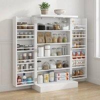 STILVORA Kitchen Cupboard with Adjustable Shelves & Magnetic Doors in White