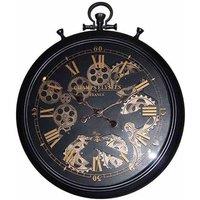 Minster Gear Wall Clock - L8 x W62 x H62 cm in Black | Size: 1 Pack