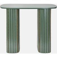 OHS Madison Console Table Ribbed Engineered Wood Entryway Display Desk in Green