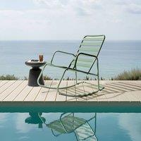 Wyld and Coco Green Aluminium Slatted Garden Rocking Chair - 2-Seat Outdoor Armchair