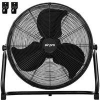 Air Pro 20 Metal Wall Mounted or Standing Floor Fan 3 Speed Oscillating in Black