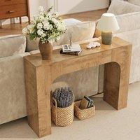 London Boutique Narrow Console Table Slim Sofa Hallway Table Modern Entryway Table in Natural