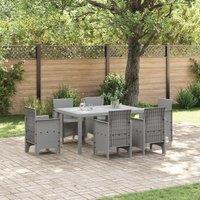 Berkfield Home Garden Table Light Grey 150x100x73 cm Poly Rattan | Size: 150 x 100 x 73 cm