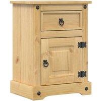 Berkfield Home Bedside Cabinet Corona 45x35x64 cm Solid Wood Pine in Tan | Size: 45 x 35 x 64 cm
