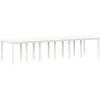 Berkfield Home Garden Table White 350x100x73 cm Poly Rattan | Size: 350 x 100 x 73 cm