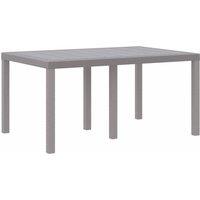 Berkfield Home Garden Table Light Grey 150x100x73 cm Poly Rattan | Size: 150 x 100 x 73 cm