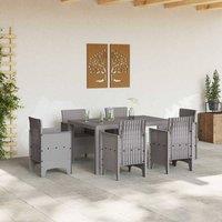 Berkfield Home Garden Table Light Grey 150x100x73 cm Poly Rattan | Size: 150 x 100 x 73 cm