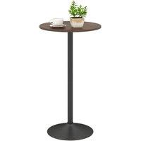 KORVIXA Circular Cocktail Table Not Adjustable Counter Bar Table in Brown | Size: 100 cm x 100 cm