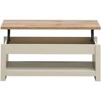 KORVIXA Cream Coffee Modern Table Storage Lift Top Up Drawer Shelf | Size: 100 cm x 100 cm