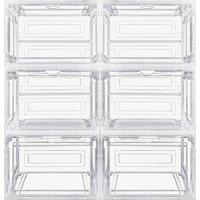 NESTLUNE 6x Transparent Shoe Storage Boxes Hard Plastic in Clear