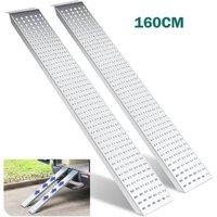 NESTLUNE 2xNon-Slip Loading Ramps Galvanized Steel HEAVY DUTY in Silver | Size: 10000mm x 520mm