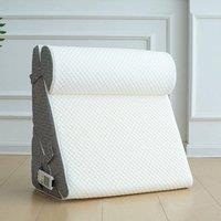 KORVIXA Large Bed Wedge Pillow Support Cushion in White | Size: Single