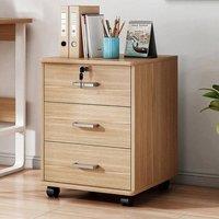 KORVIXA Under Desk Filing Cabinet W/ Drawer & Wheels in Natural | Size: 0.6m2
