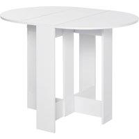 VOGREX White Folding Drop Leaf Dining Table Space Saving Small Kitchen