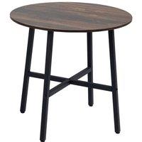 NESTLUNE 80cm Round Kitchen Table, Dining Table for Small Spaces in Brown | Size: 100 cm x 100 cm