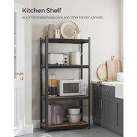 KORVIXA Industrial Shelving Unit, 40 x 80 x 160 cm in Brown | Size: 100 cm