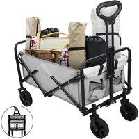 KORVIXA 200KG Heavy Duty Foldable Trolley Cart Wagon in Grey | Size: 1000mm 2000mm