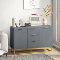 KORVIXA Grey Modern Sideboard Storage Cabinet | Size: 100 cm