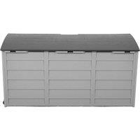 KORVIXA 290 L Garden Storage Box Utility Chest Cushion Shed in Grey | Size: 100 cm x 100 cm