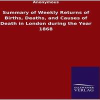Anonymous Summary of Weekly Returns of Births, Deaths, & Causes of Death in White