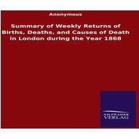 Anonymous Summary of Weekly Returns of Births, Deaths, & Causes of Death