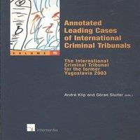 TBD Annotated Leading Cases of International Criminal Tribunals