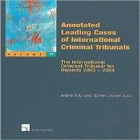 TBD Annotated Leading Cases of International Criminal Tribunals