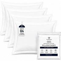 Grace Luxury Oxford Pillowcases 500 TC Egyptian Cotton 4 Pack in White