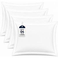 Grace Luxury Oxford Pillowcases 800 TC Egyptian Cotton 4 Pack in White