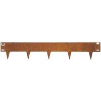 Nicoman 1m x 15cm Metal Garden Lawn & Border Edging in Bronze | Size: 10 Pack