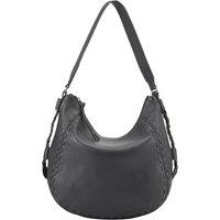 Lloyd Baker Penelope Leather Hobo Shoulder Bag in Jet Black