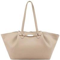 Paul Costelloe Judith Leather Shoulder Bag in Light Beige