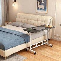 London Boutique Height Adjustable Standing Desk 80x40cm Rolling Laptop Table w/Tilting in Black | Size: 80x40 cm
